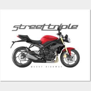 Triumph Street Triple 15 red, s Posters and Art